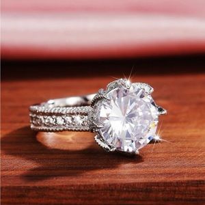 NEW CZ sterling silver ring 925 stamped